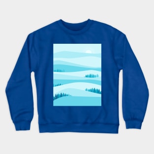 Over The Hills (Blue) Crewneck Sweatshirt
